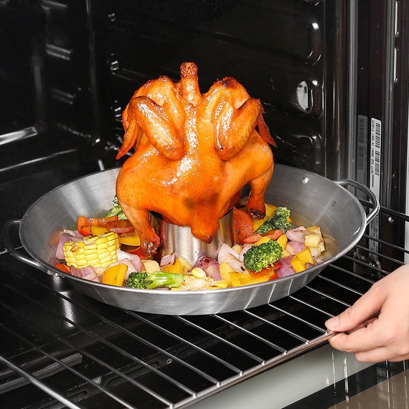 Kitchen Baking Tray Organiser - 바베큐 스테인레스 스틸 치킨 홀더 팬
