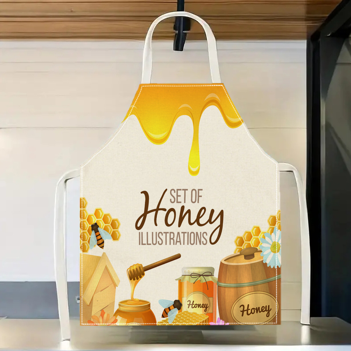 Kitchen Baking Area Ideas - 1pc 꿀벌 앞치마 달콤한 주방 선물