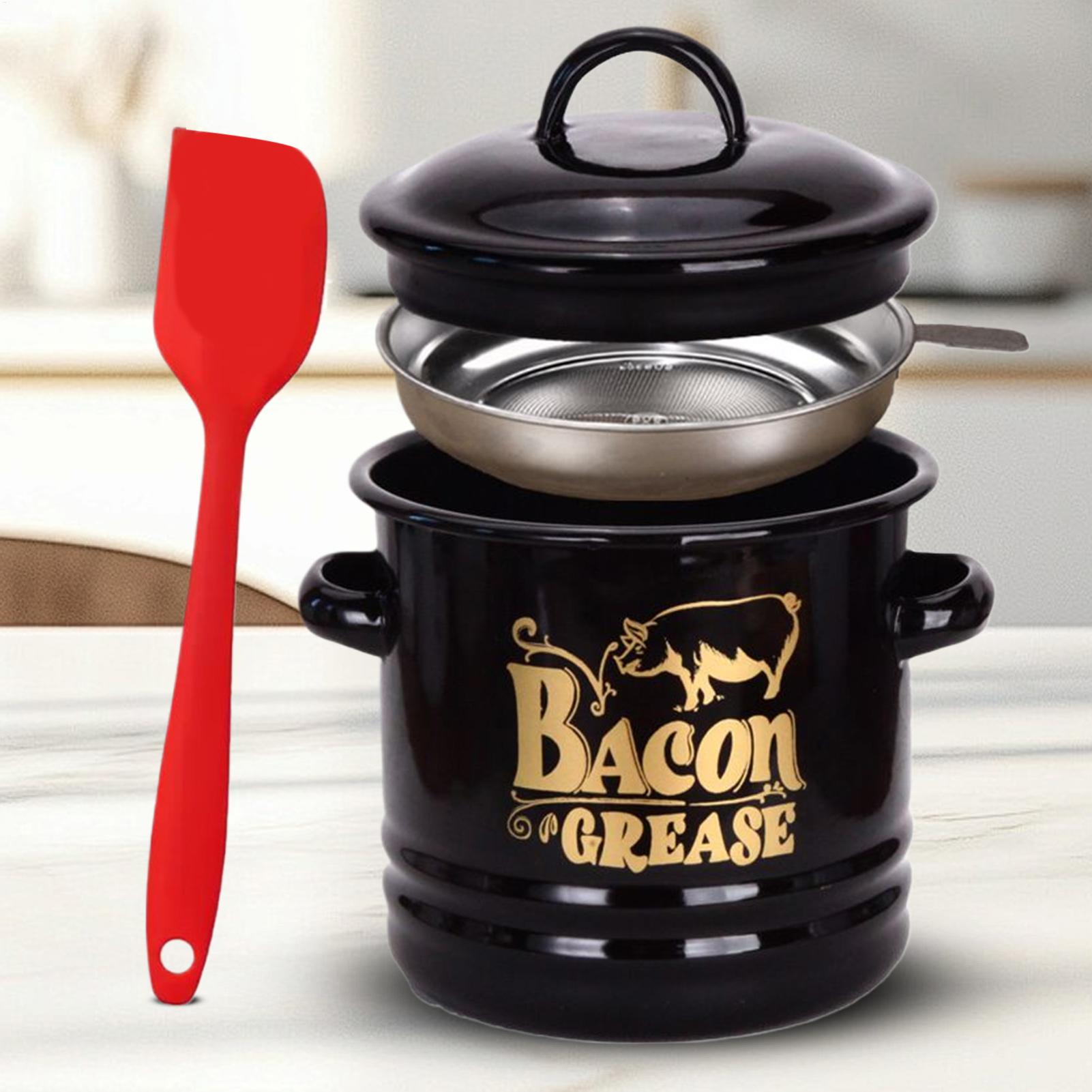 Kitchen Baking Canisters - 베이컨 기름 용기 1200ml 기름 저장
