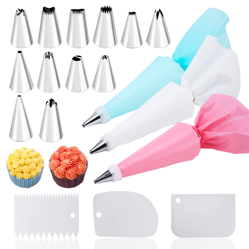 Kitchen Set Bakery - 6/14/26/29 pcs 크림 노즐 과자 도구