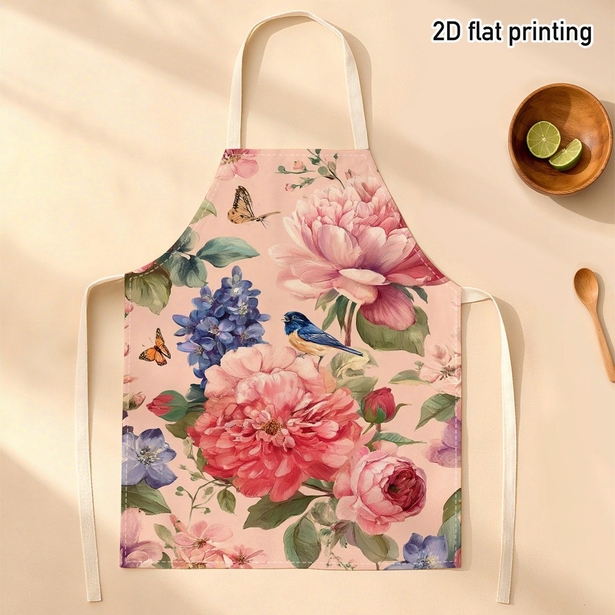 Kitchen Baking Area Ideas - 1pc 아름다운 꽃무늬 새 앞치마 정원