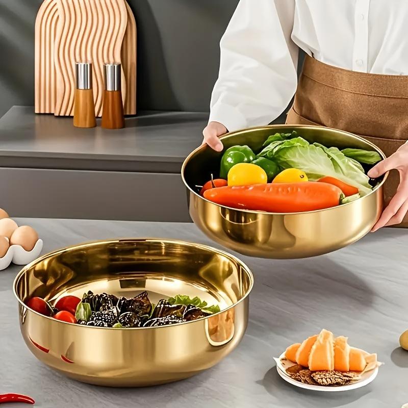 Kitchen Baking Bowls - 새로운 스테인리스 스틸 믹싱볼(뚜껑 포함) -