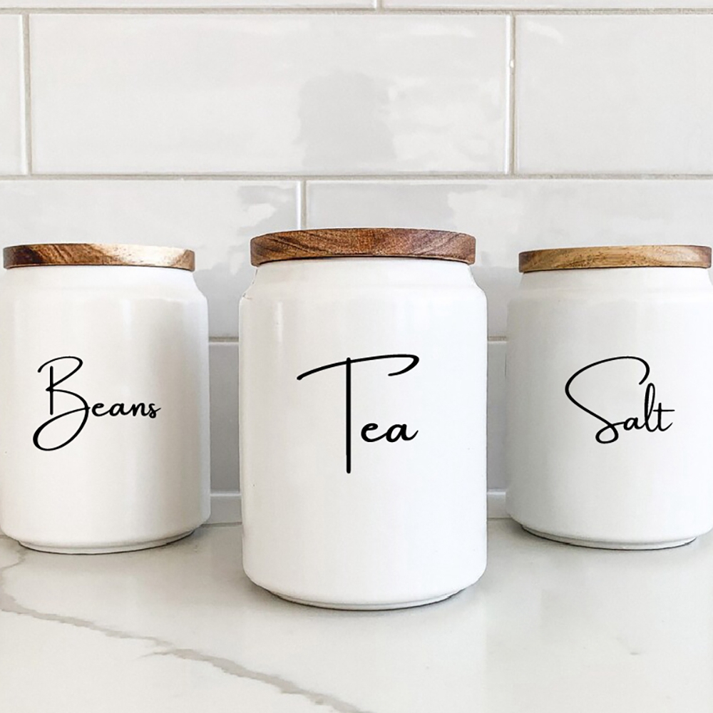 Kitchen Baking Canisters - 주방 조직 용기 항아리 라벨 스티커