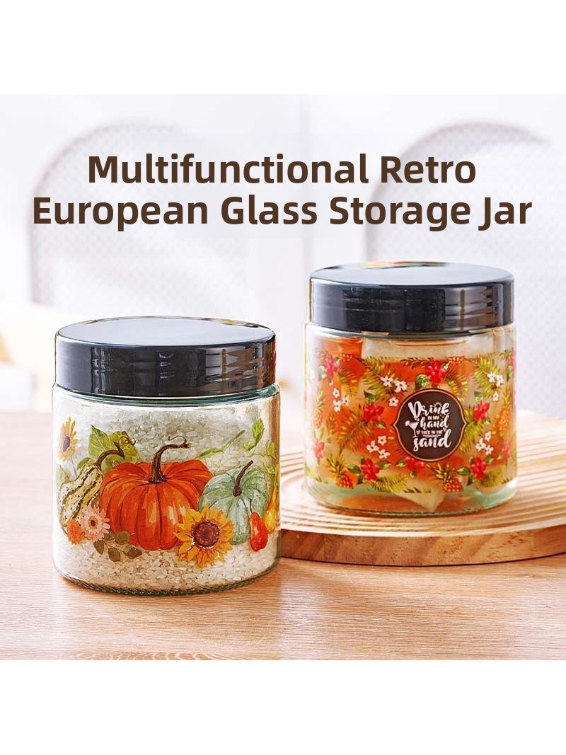 Kitchen Baking Canisters - 두꺼운 유리 밀폐 저장 용기 차