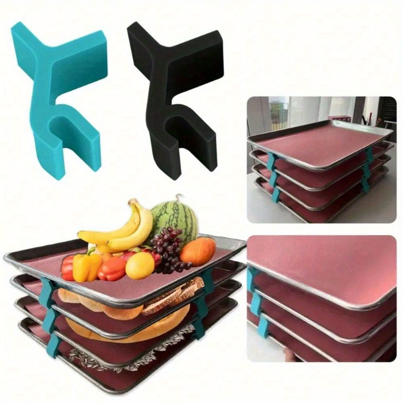 Kitchen Baking Sheet Organizer - 스택형 베이킹 시트 정리대 공간 절약