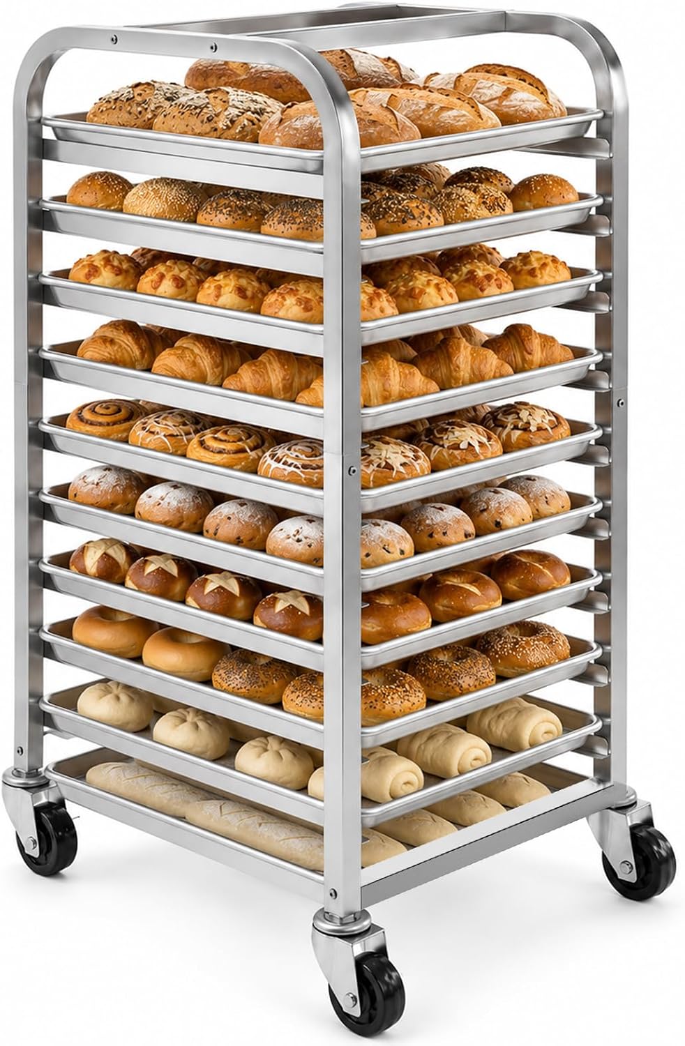 Kitchen Baking Sheet Organizer - 10단 스테인리스 스틸 시트 팬 랙