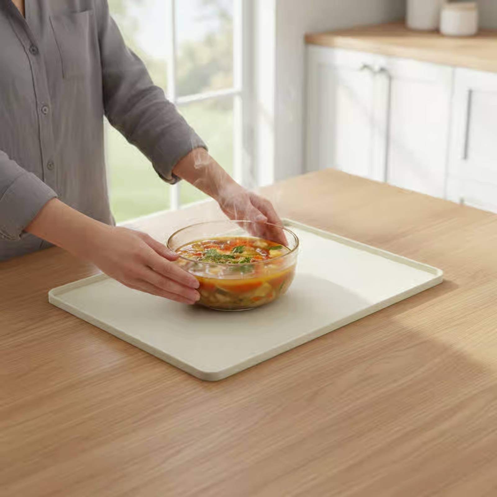 Kitchen Baking Mat - 실리콘 전자레인지 상단 매트, 유연한 전자레인지