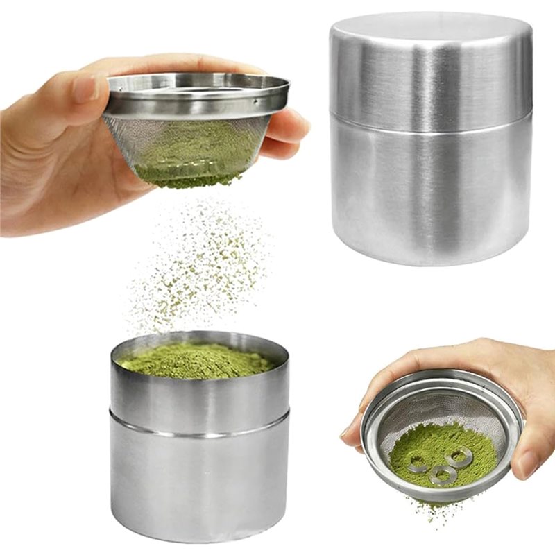 B23B 스테인리스 스틸 주방용 베이킹 말차 가루 체망 - Kitchen Baking Canisters 리뷰 및 가격