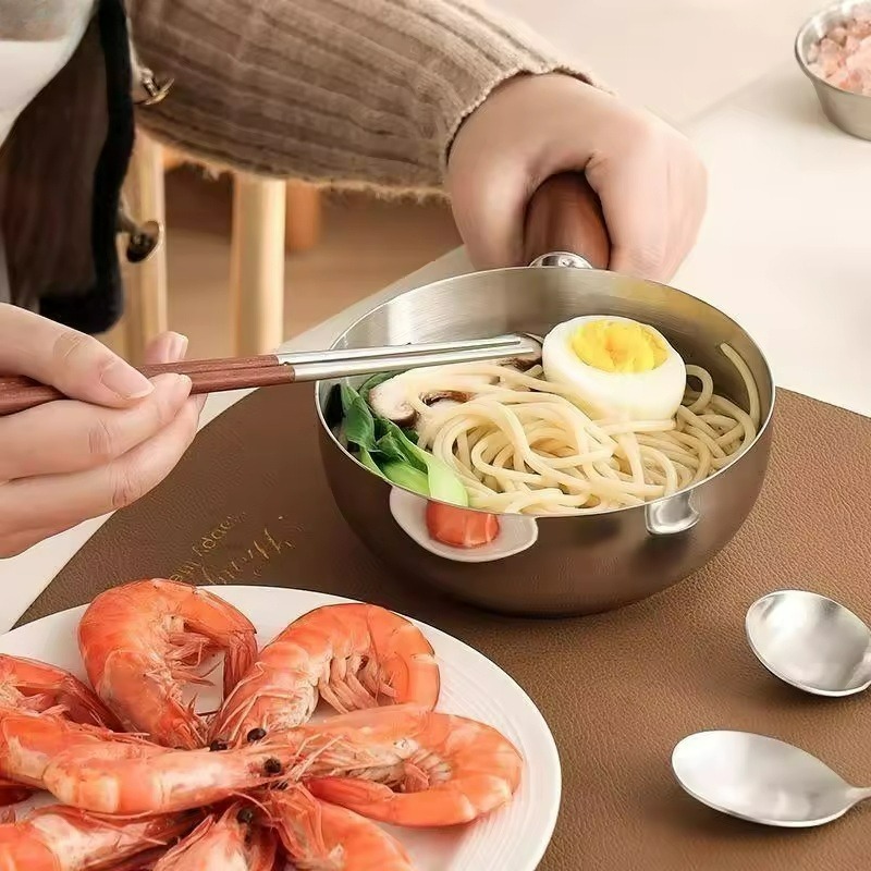 스테인리스 스틸 소스팬 우유냄비 호두나무 손잡이 달린  - Kitchen Baking Bowls 리뷰 및 가격