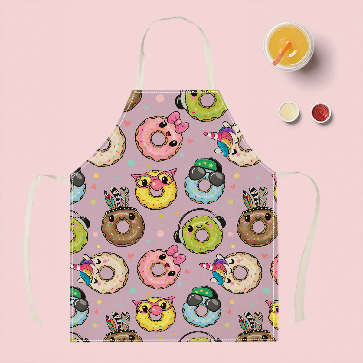 1pc 귀여운 만화 도넛 앞치마 재미있는 주방 베이킹  - Kitchen Baking Area Ideas 리뷰 및 가격