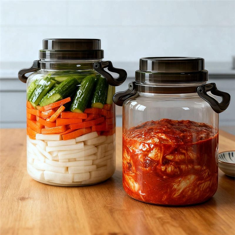 ABFU-발효 용기 항아리 밀폐형 원형 보관 용기 손잡 - Kitchen Baking Canisters 리뷰 및 가격
