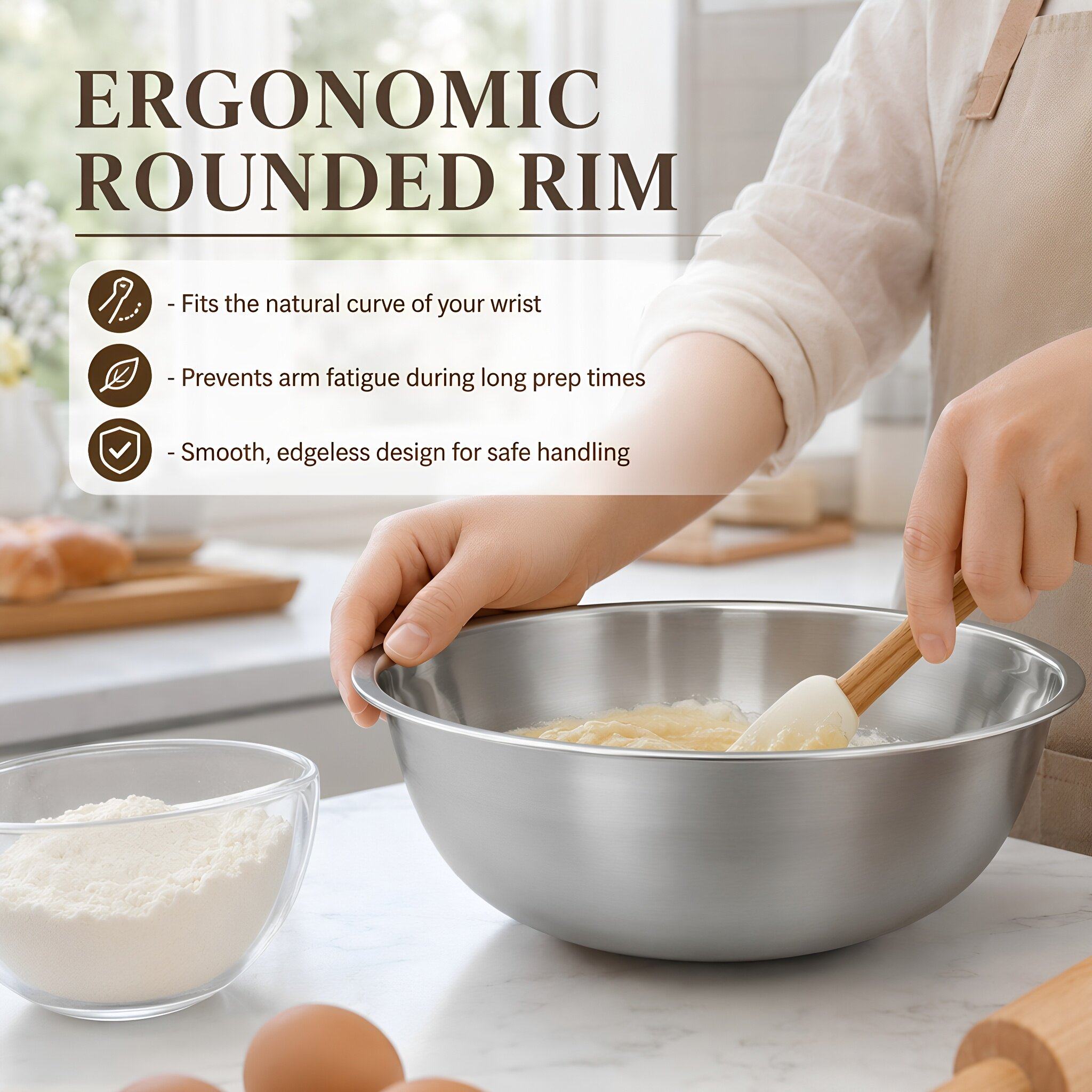 12.6인치 스테인리스 스틸 세척볼 금속 믹싱볼 주방  - Kitchen Baking Bowls 리뷰 및 가격