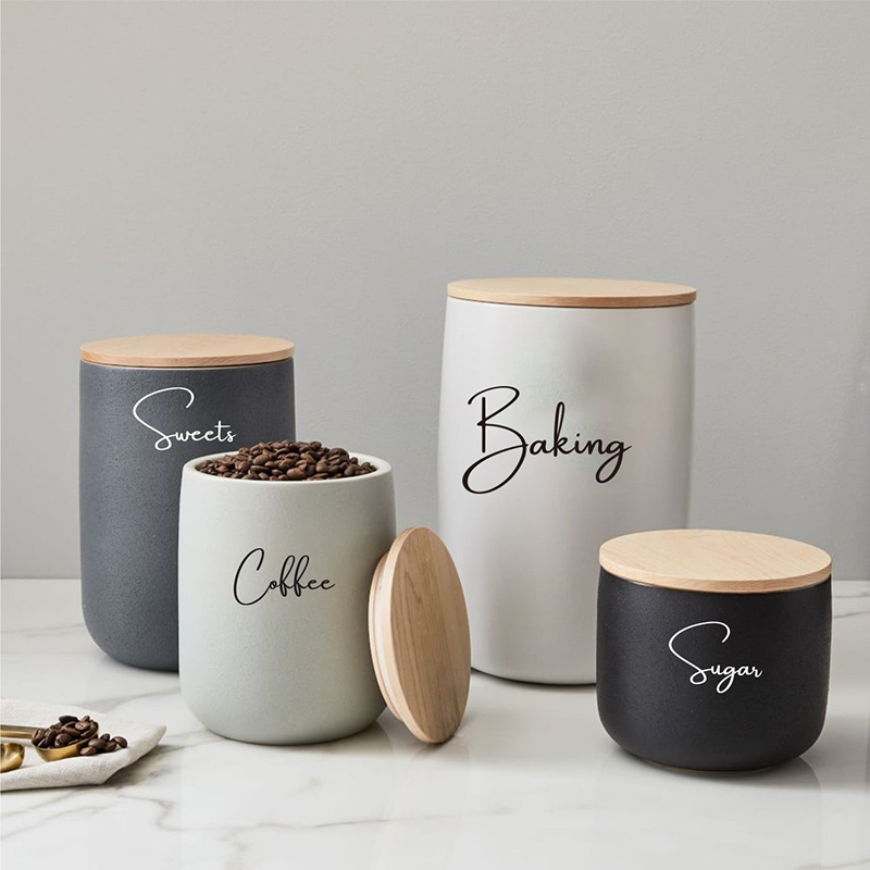 주방 정리정돈 용기 항아리 라벨 스티커, 데칼 차 커피 - Kitchen Baking Canisters 리뷰 및 가격
