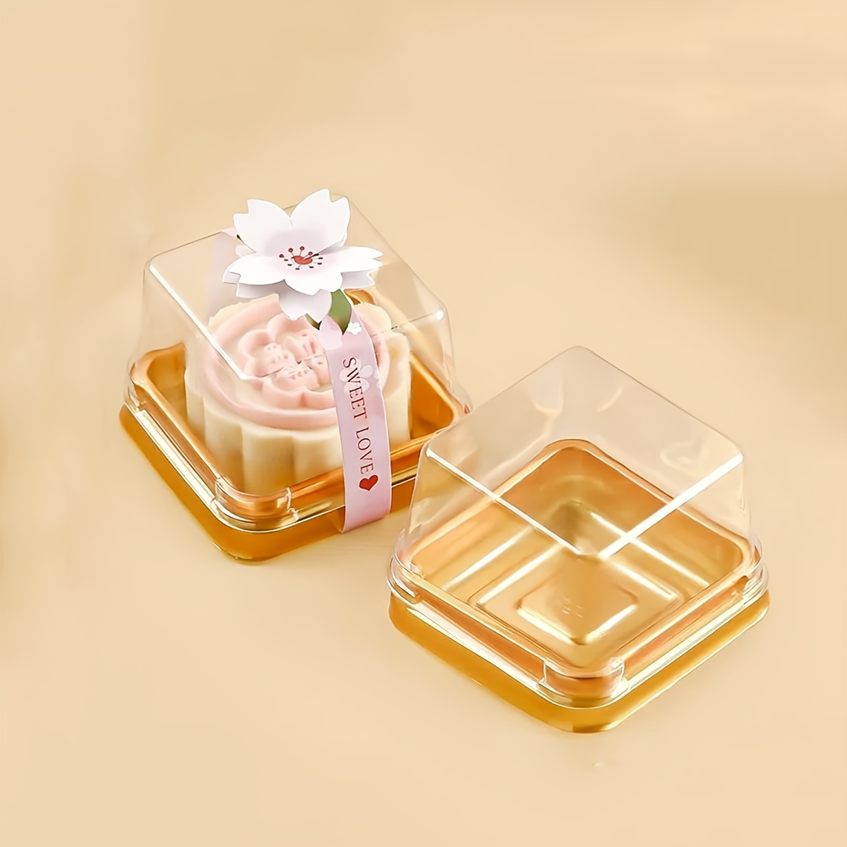 50개 투명 플라스틱 미니 케이크 상자 세트 베이킹 및 - Kitchen Set Bakery 리뷰 및 가격