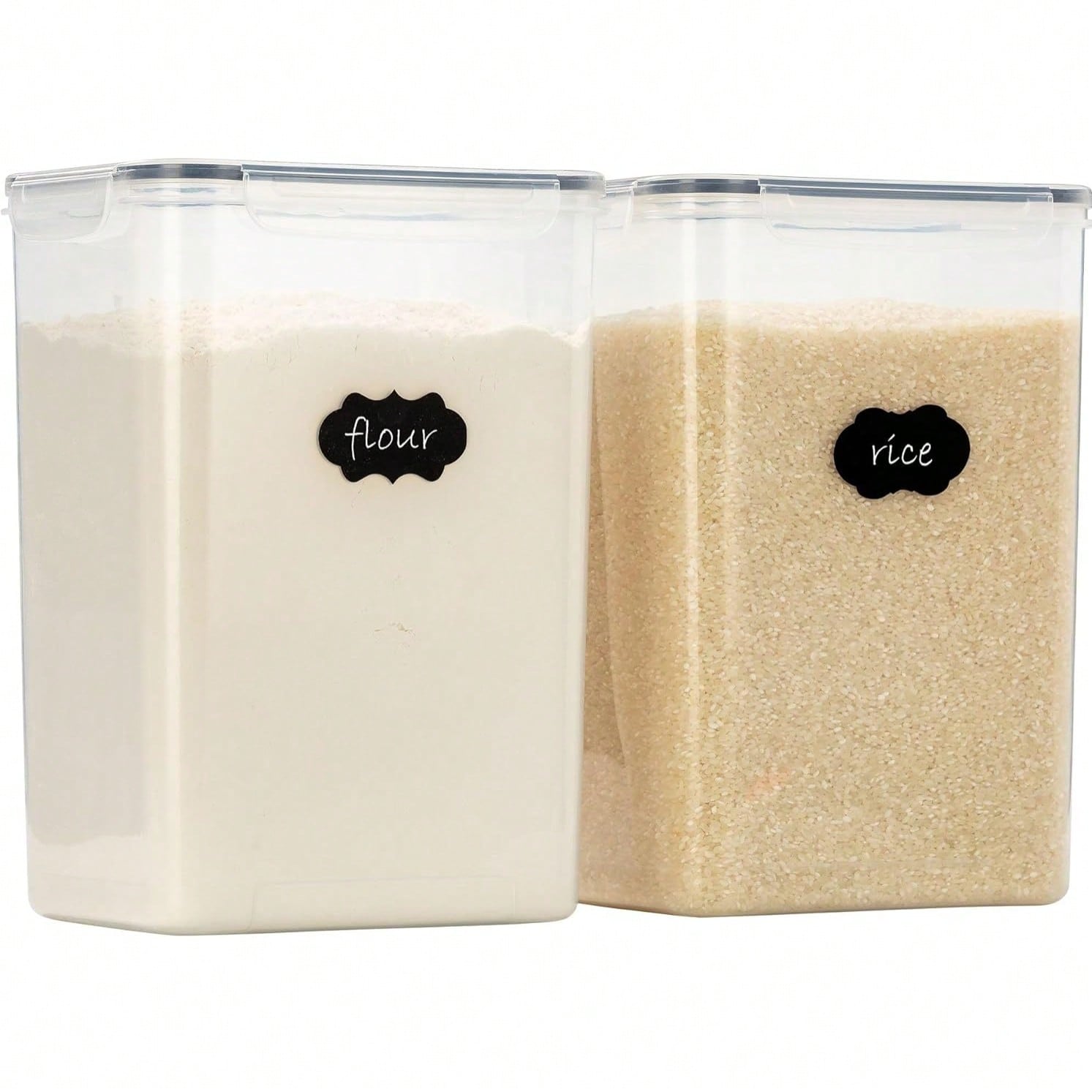 특대형 밀폐 식품 보관 용기(뚜껑 포함), 2개 세트, - Kitchen Baking Canisters 리뷰 및 가격