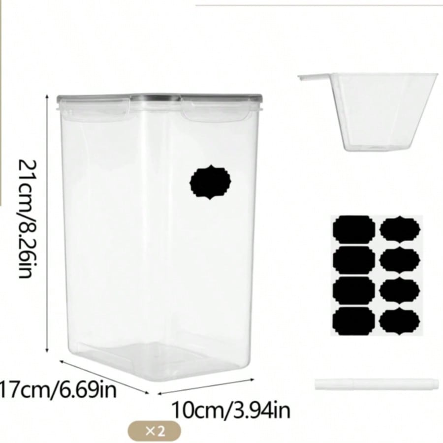 특대형 밀폐 식품 보관 용기(뚜껑 포함), 2개 세트, - Kitchen Baking Canisters 리뷰 및 가격
