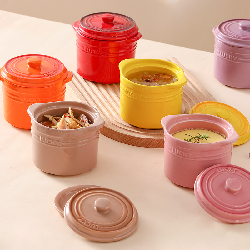 이중 뚜껑 세라믹 그릇, 새의 둥지 찐 계란 그릇 디저 - Kitchen Baking Bowls 리뷰 및 가격