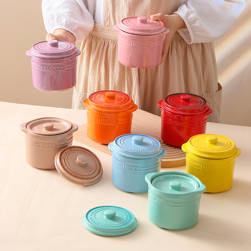 이중 뚜껑 세라믹 그릇, 새의 둥지 찐 계란 그릇 디저 - Kitchen Baking Bowls 리뷰 및 가격