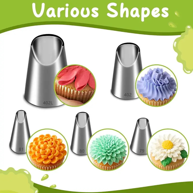 5PCS 스테인레스 스틸 파이핑 노즐 세트, 주방 액세 - Kitchen Baking Kit 리뷰 및 가격