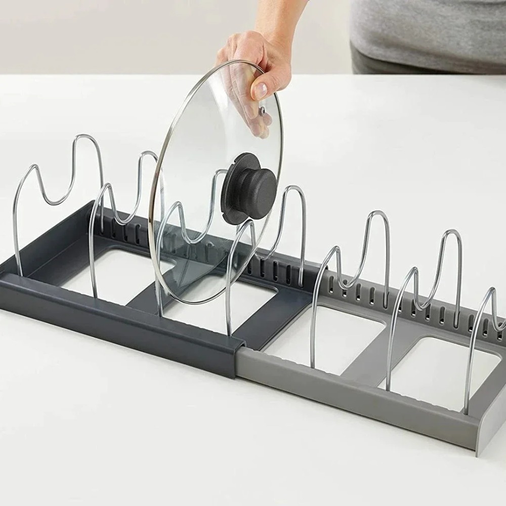 7칸 텔레스코픽 냄비걸이, 프라이팬 정리대, 냄비, 프 - Kitchen Baking Pan Organizer 리뷰 및 가격