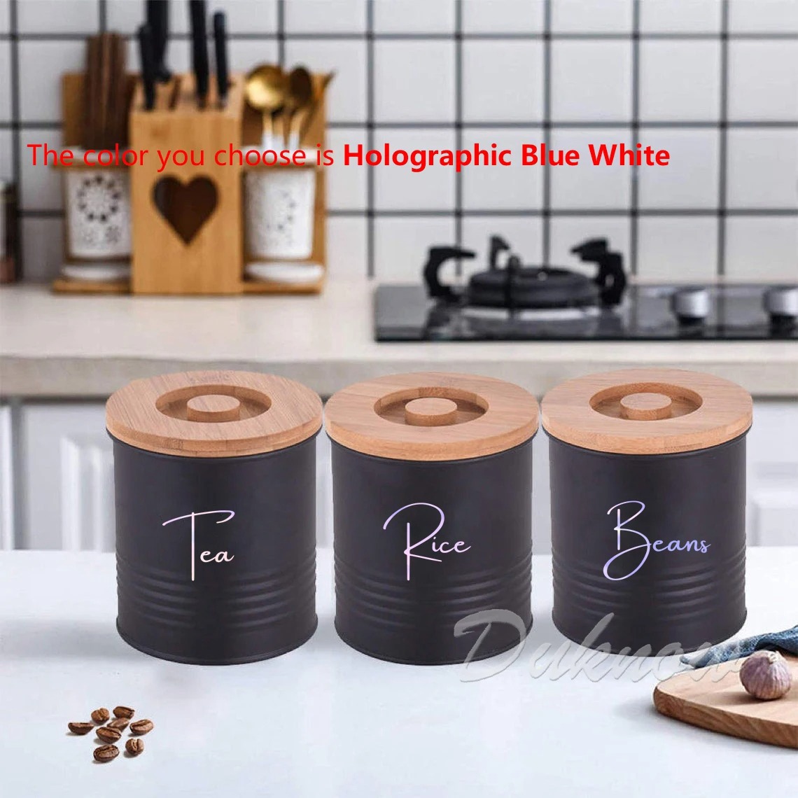 주방 정리용 캐니스터 병 라벨 스티커 방수 데칼 차 커 - Kitchen Baking Canisters 리뷰 및 가격