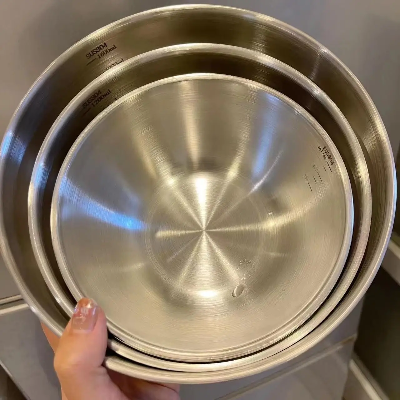 1-3개 스테인리스 스틸 볼 세트(계량 눈금 포함) - - Kitchen Baking Bowls 리뷰 및 가격