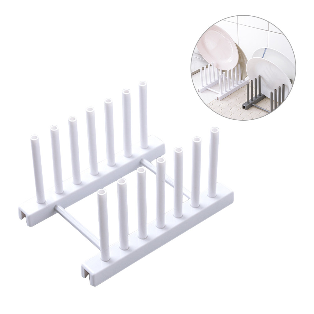 흰색 플라스틱 접시 선반 주방 수납 정리대 - 접시,  - Kitchen Baking Sheet Organizer 리뷰 및 가격