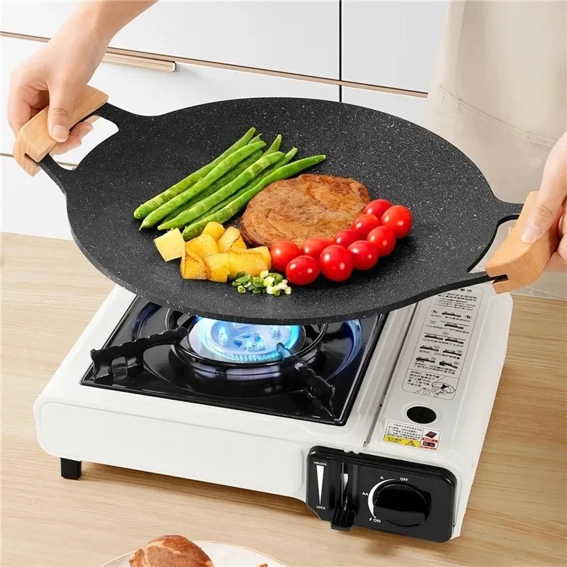 새로운 디자인 1개입 한국식 논스틱 원형 그릴 팬, 나 - Kitchen Baking Tray Organiser 리뷰 및 가격