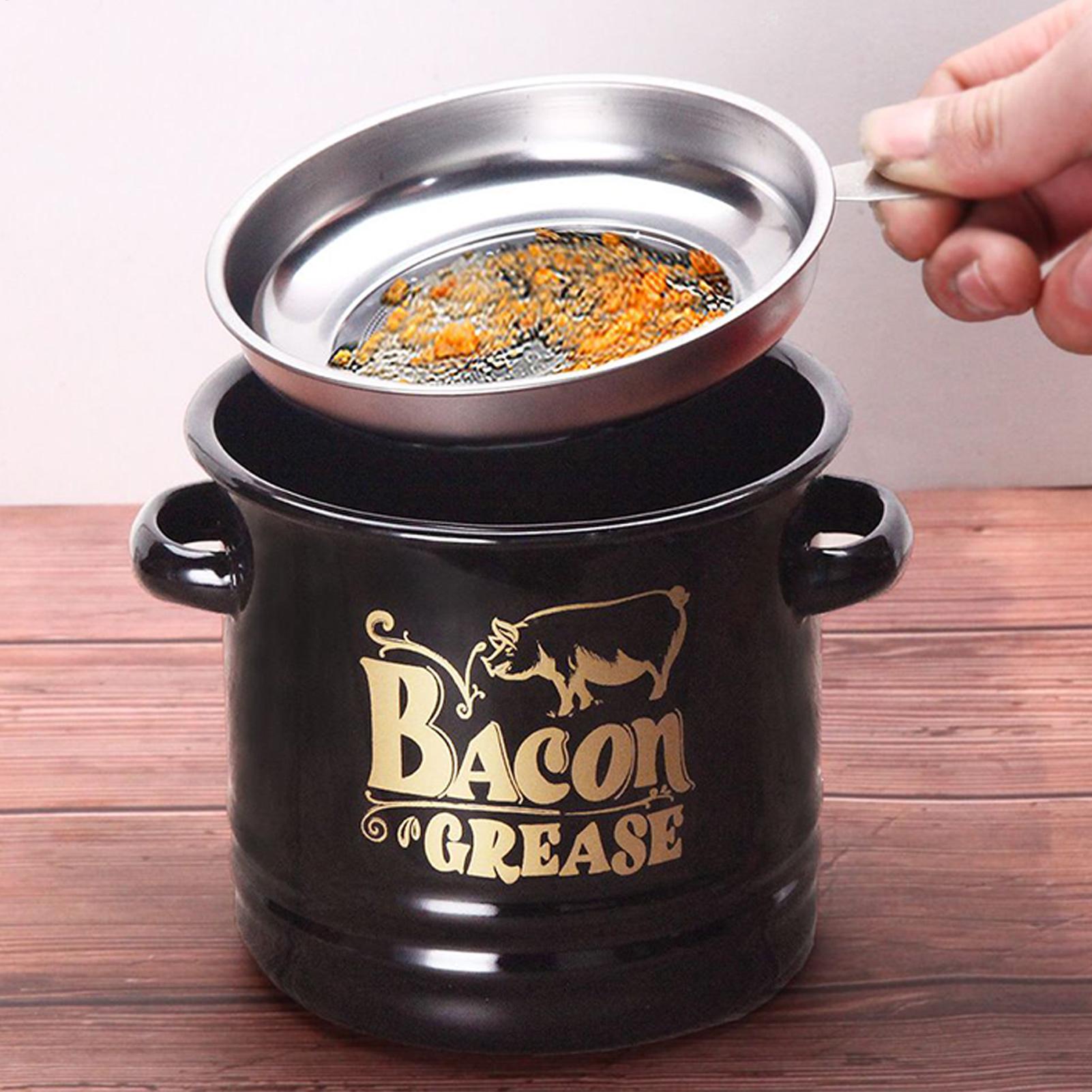 베이컨 기름 용기 1200ml 기름 저장 용기 스트레이 - Kitchen Baking Canisters 리뷰 및 가격