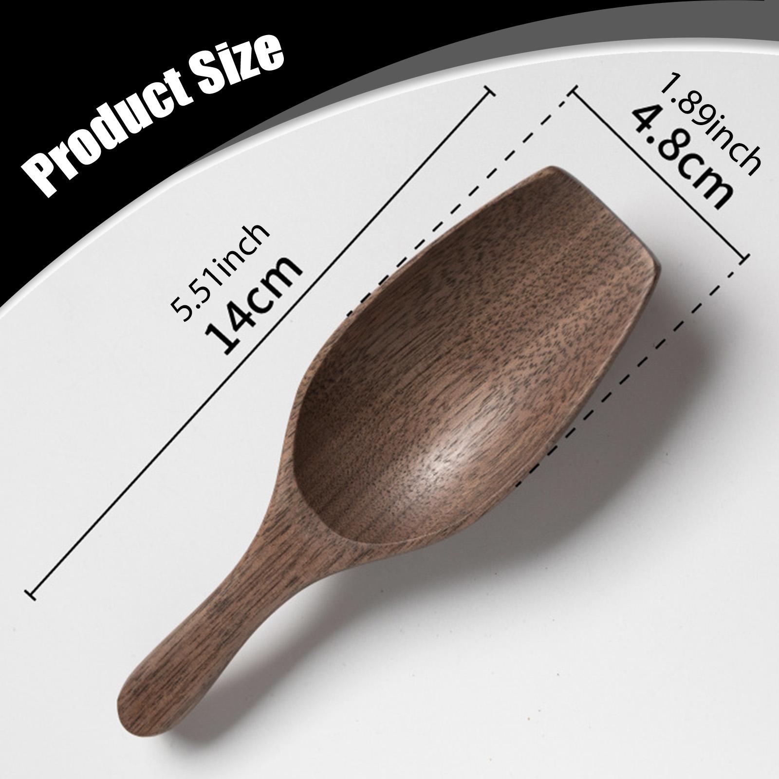 원목 커피 계량 스푼 작은 주방 스쿱 차 설탕 소금 용 - Kitchen Baking Canisters 리뷰 및 가격