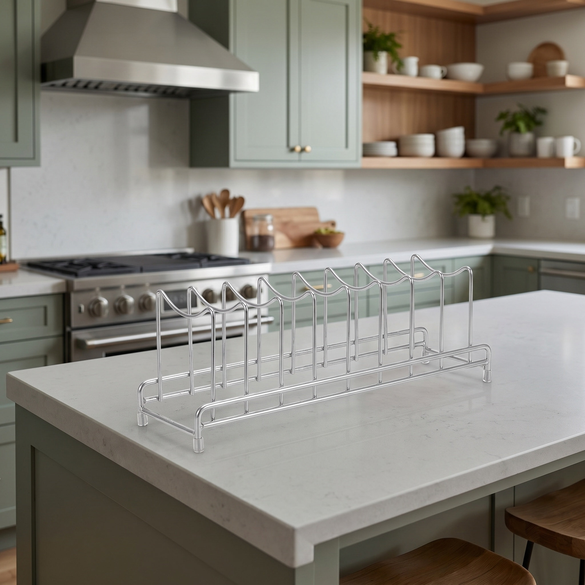 스테인리스 스틸 9단 냄비 뚜껑 정리대 주방 냄비 뚜껑 - Kitchen Baking Sheet Organizer 리뷰 및 가격