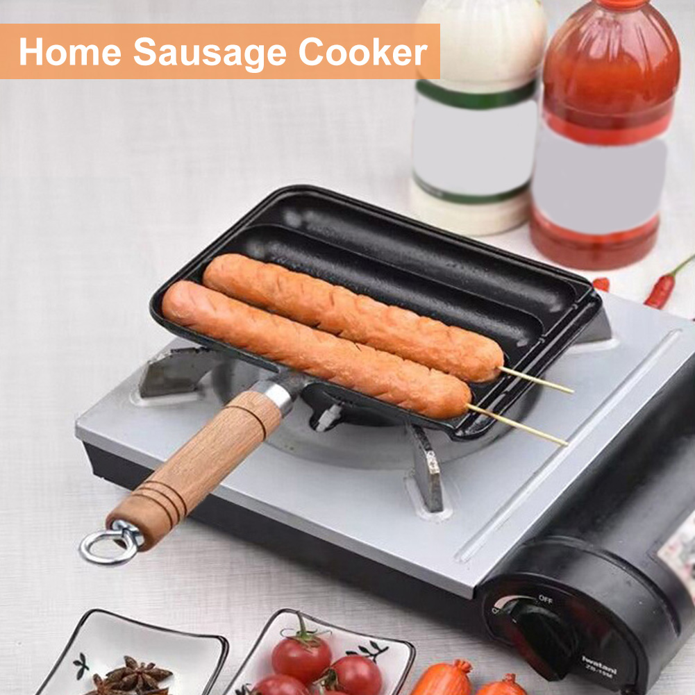 무쇠 프리시즈닝 냄비 논스틱 프리시즈닝 그릴 소시지 냄 - Kitchen Baking Tray Organiser 리뷰 및 가격
