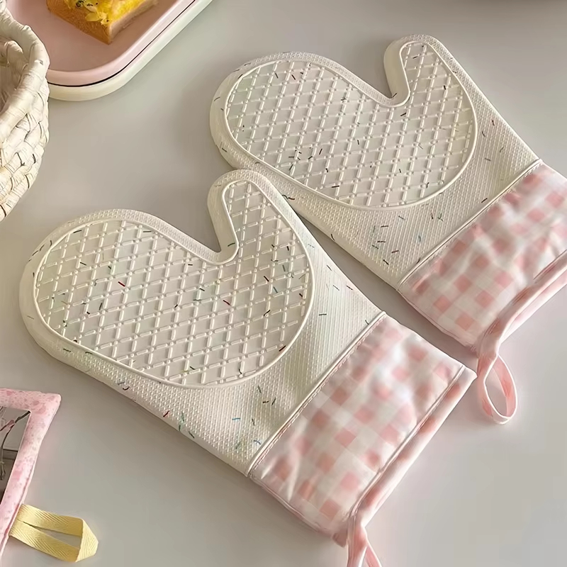 오븐 장갑, 1/2개 두꺼운 실리콘 단열 장갑, 가정용 - Baking In Kitchen 리뷰 및 가격