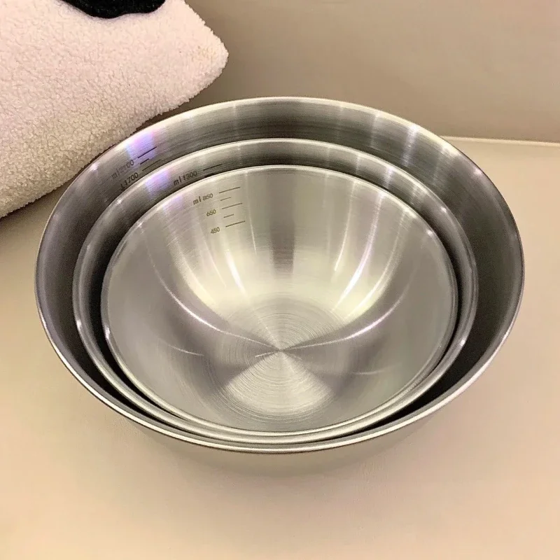 3PCS 스테인레스 스틸 요리 그릇, 가정용 저울 그릇 - Kitchen Baking Bowls 리뷰 및 가격