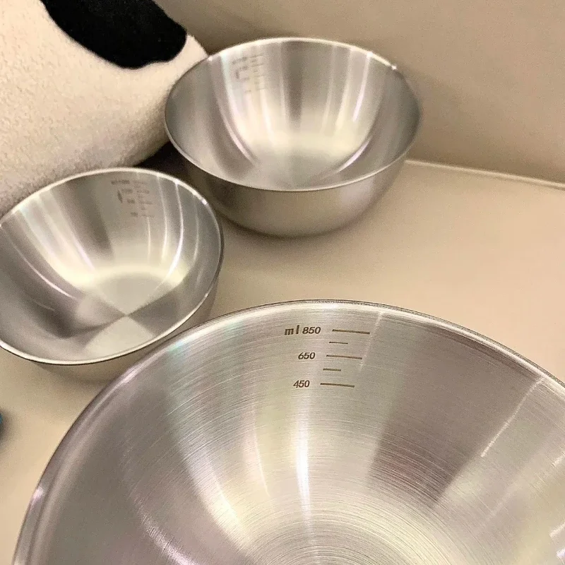 3PCS 스테인레스 스틸 요리 그릇, 가정용 저울 그릇 - Kitchen Baking Bowls 리뷰 및 가격