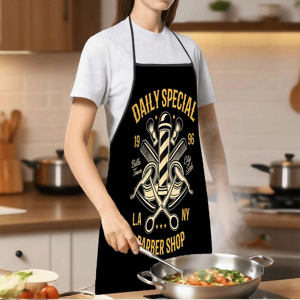 1개입 데일리 특가 상품 이발소 테마 앞치마, 회전식  - Kitchen Baking Area Ideas 리뷰 및 가격
