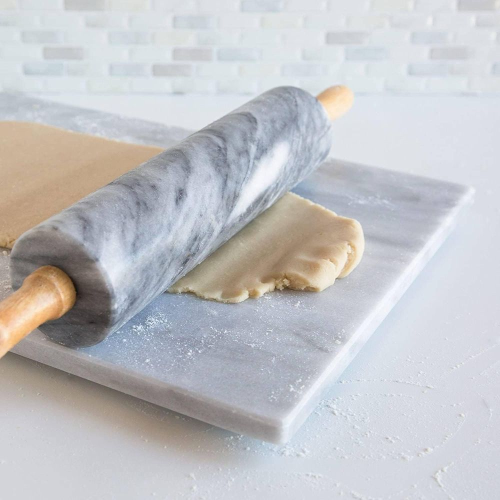 10인치 흰색 대리석 밀대와 나무 홀더 - Rolling Pin Marble 리뷰 및 가격