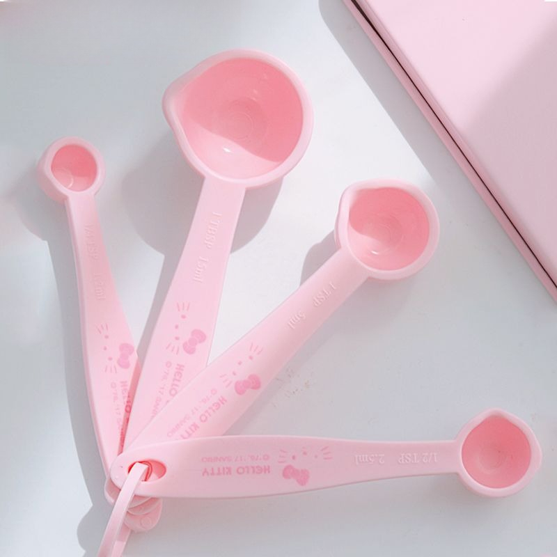 헬로키티 프린트 계량스푼 세트, 귀여운 만화 캐릭터 주 - Kitchen Baking Kit 리뷰 및 가격