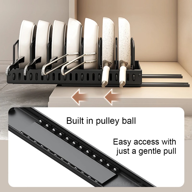 핫세일 다용도 슬라이딩 주방 수납랙 서랍 정리대 냄비뚜 - Kitchen Baking Pan Organizer 리뷰 및 가격
