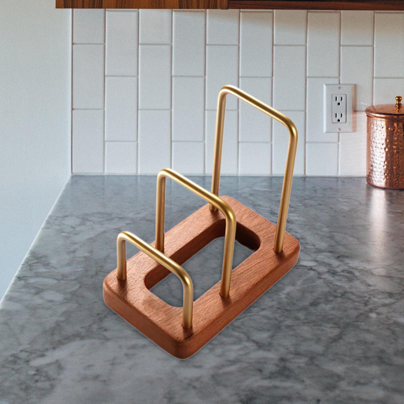 도마 냄비뚜껑 정리대 주방용품 나무 금속 도마 정리대  - Kitchen Baking Sheet Organizer 리뷰 및 가격