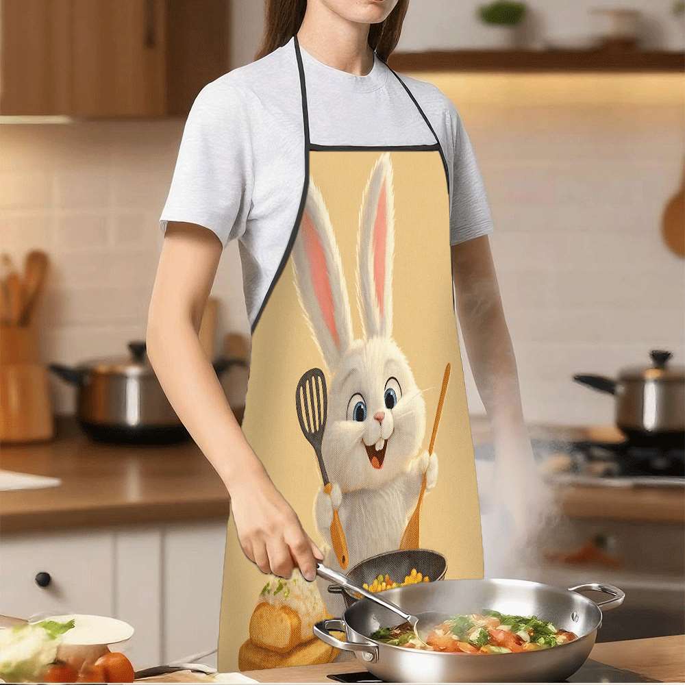 재미있는 동물 테마 앞치마 1개, 귀여운 토끼 요리사  - Kitchen Baking Area Ideas 리뷰 및 가격