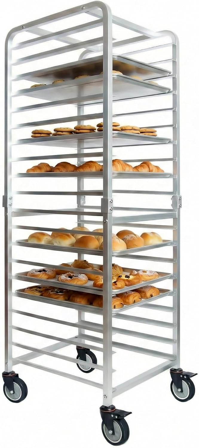 상업용 20단 스테인리스 스틸 시트 팬 랙 바퀴 달린  - Kitchen Baking Sheet Organizer 리뷰 및 가격