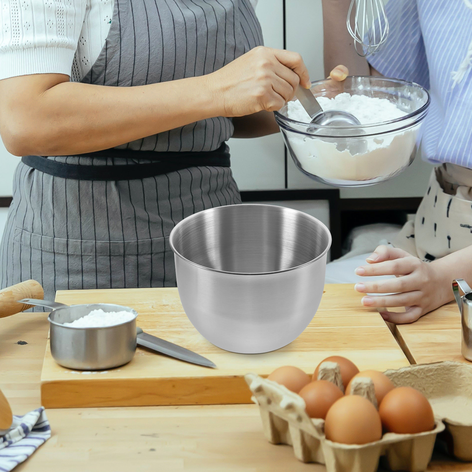 딥 스테인리스 스틸 믹싱볼 두꺼운 금속 키친 볼 베이킹 - Kitchen Baking Bowls 리뷰 및 가격