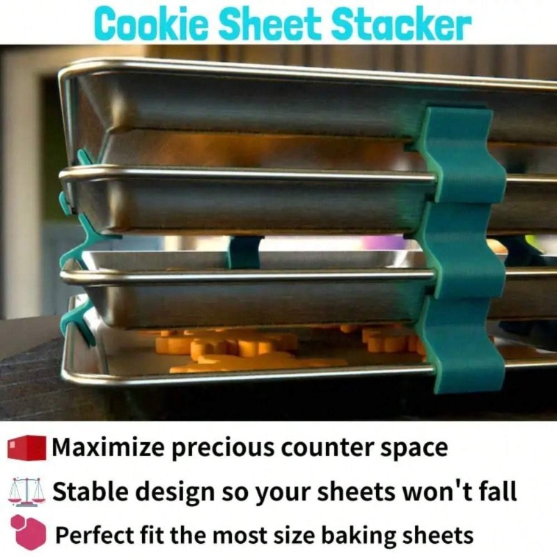 스택형 베이킹 시트 정리대 공간 절약 쿠키 트레이 랙  - Kitchen Baking Sheet Organizer 리뷰 및 가격