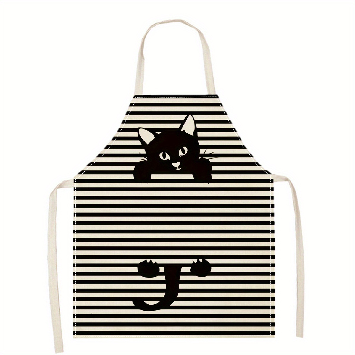 린넨 앞치마 재미있는 고양이 선글라스 프린트 주방 요리 - Kitchen Baking Area Ideas 리뷰 및 가격