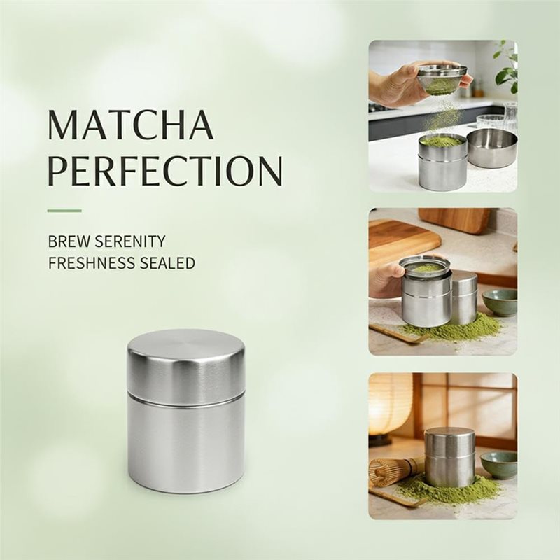 스테인리스 스틸 말차 가루 체망과 보관용 스테인리스 스 - Kitchen Baking Canisters 리뷰 및 가격