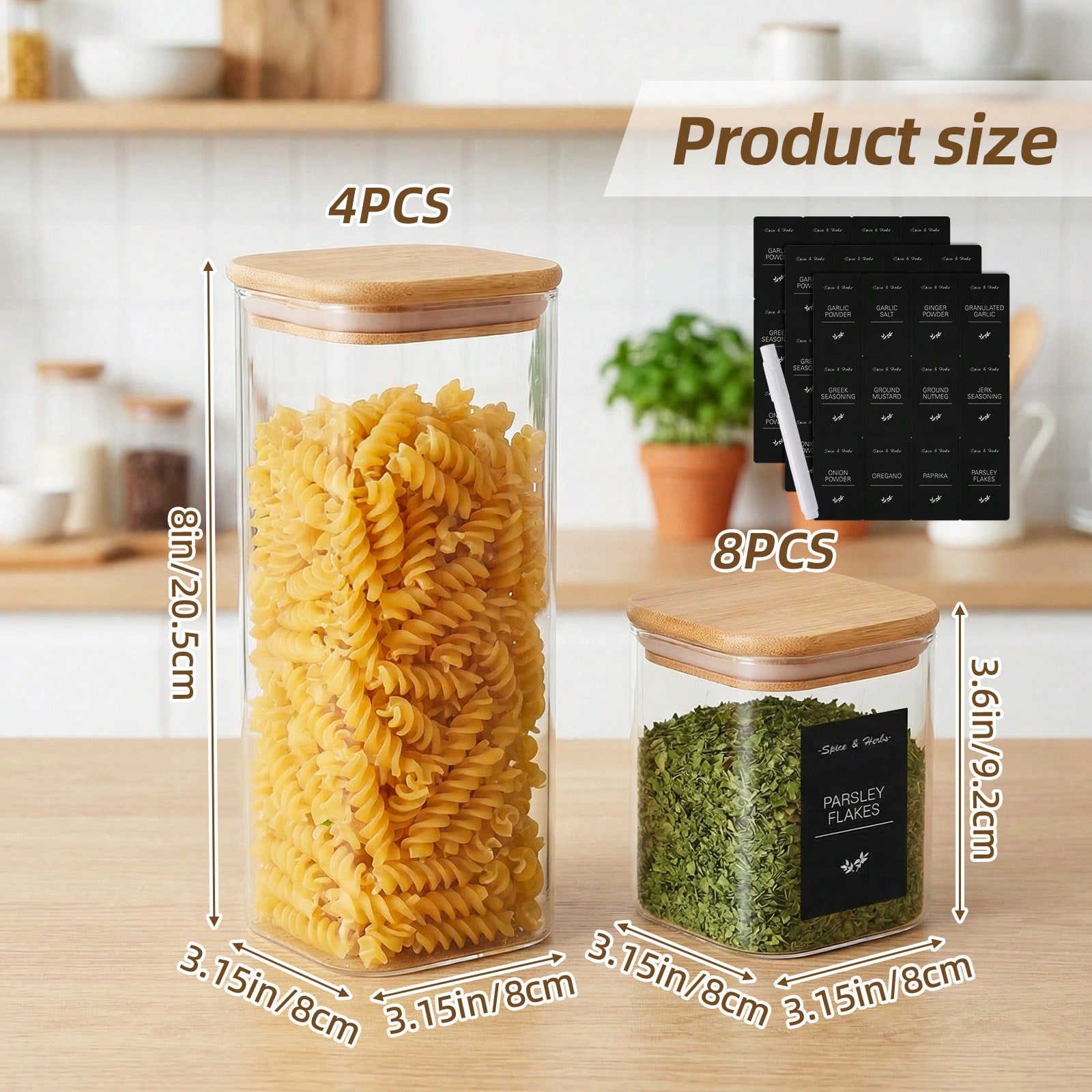 Tomnk 12개 유리 식품 보관 용기(뚜껑 포함),  - Kitchen Baking Canisters 리뷰 및 가격