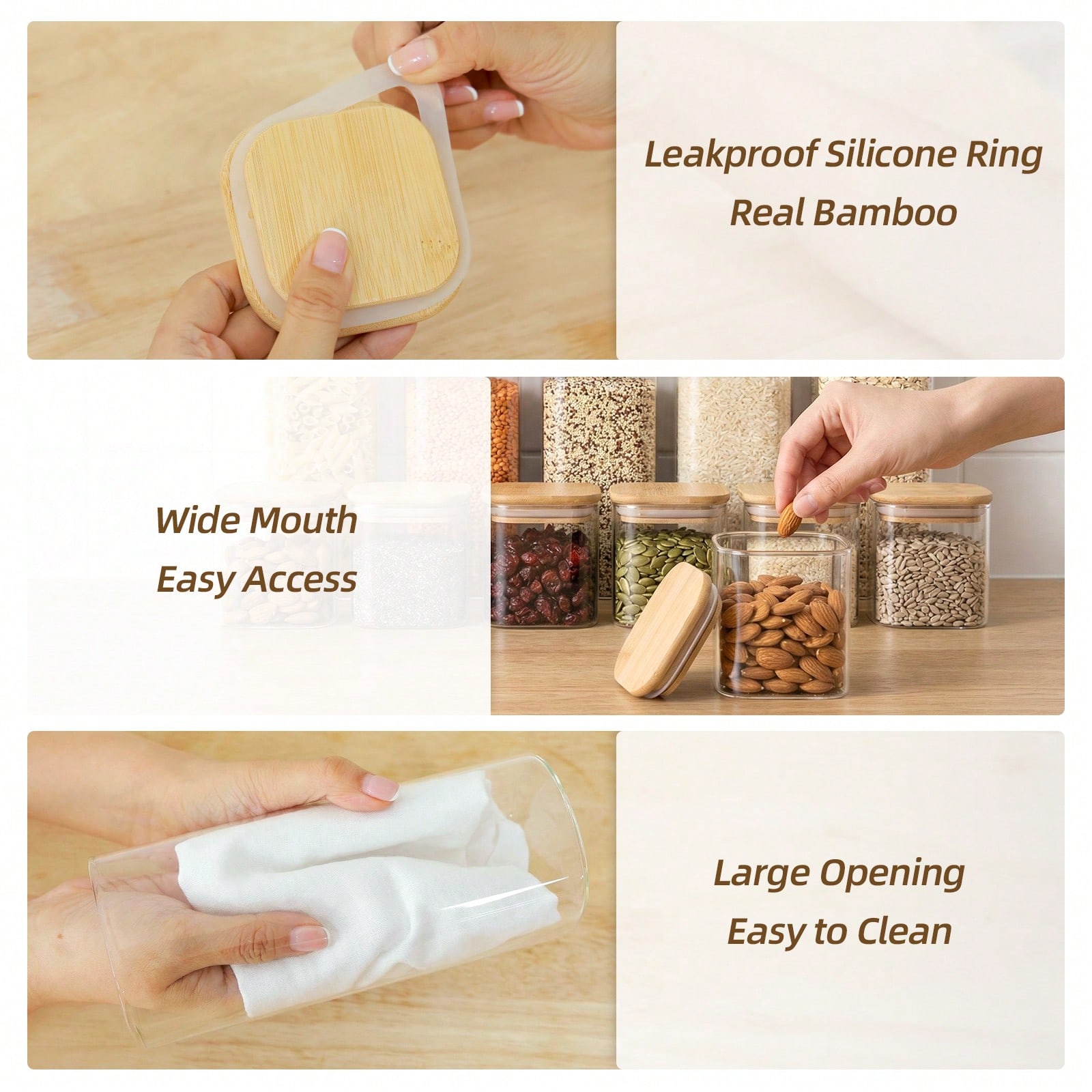 Tomnk 12개 유리 식품 보관 용기(뚜껑 포함),  - Kitchen Baking Canisters 리뷰 및 가격